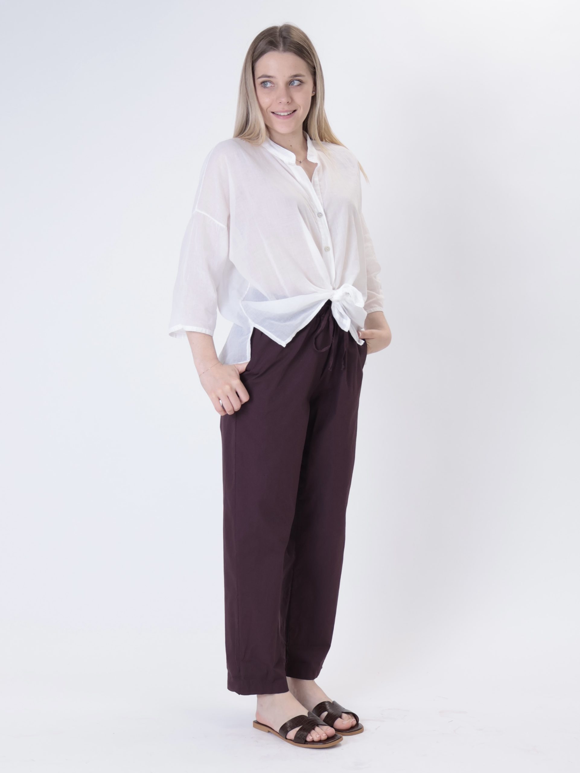 Camicia voile latte