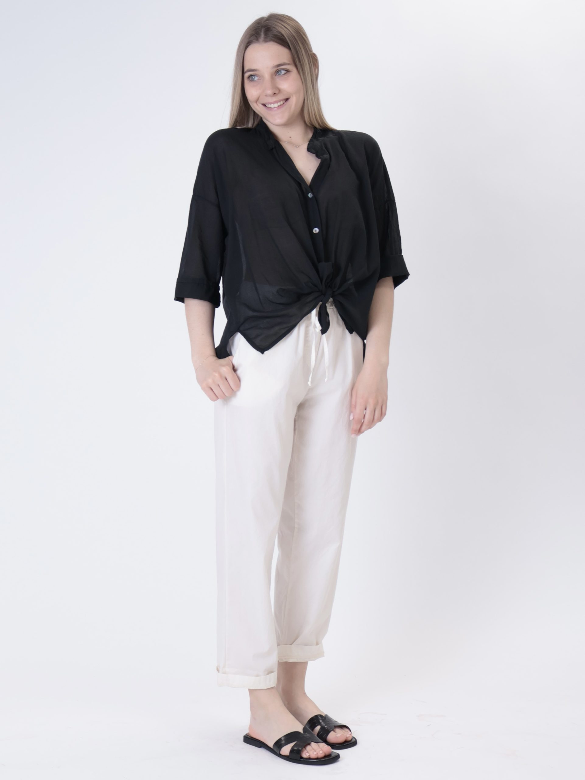 Camicia voile nero PREORDINE 22/06 TG. S