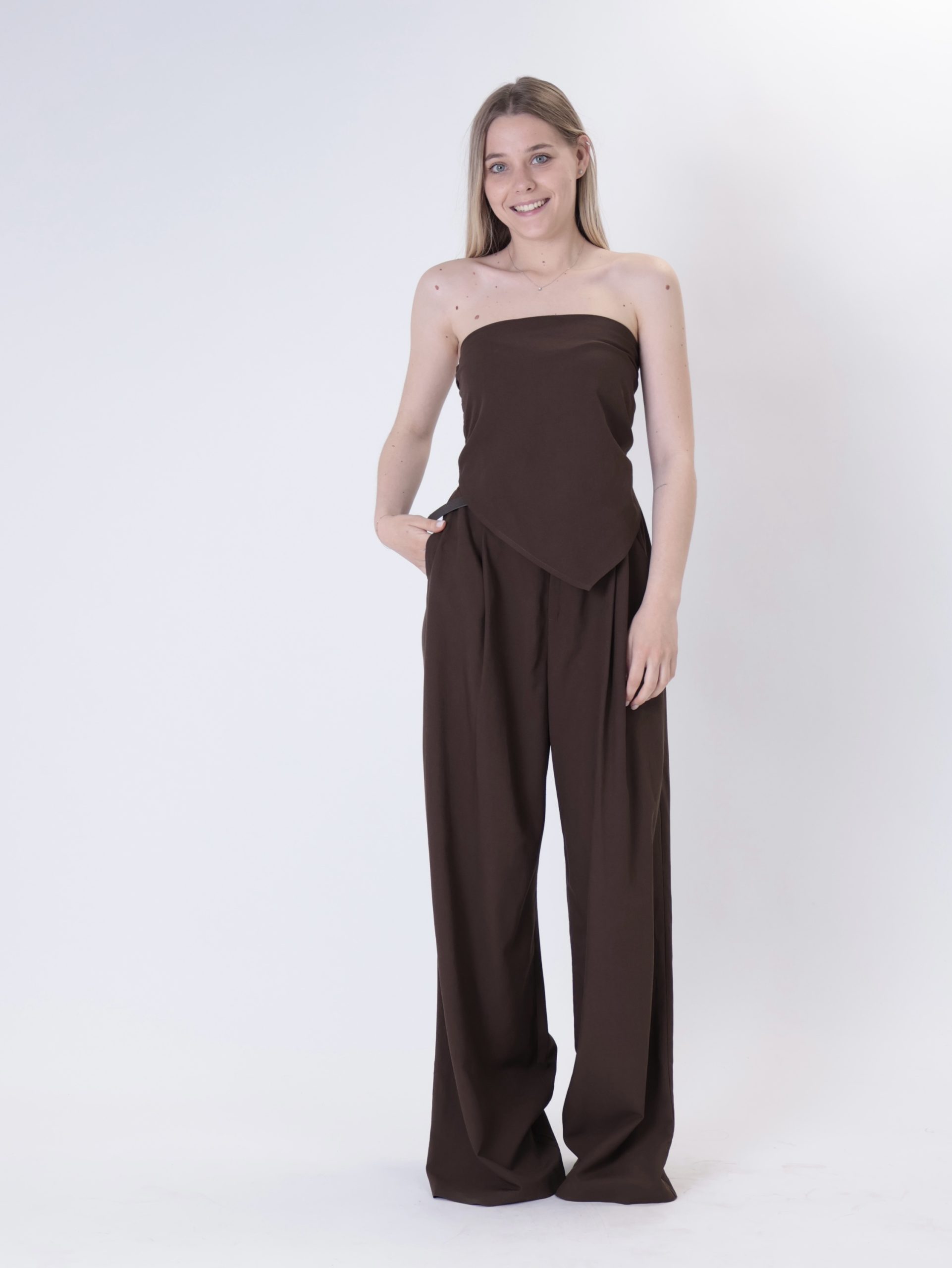 Top Mery fazzoletto moro