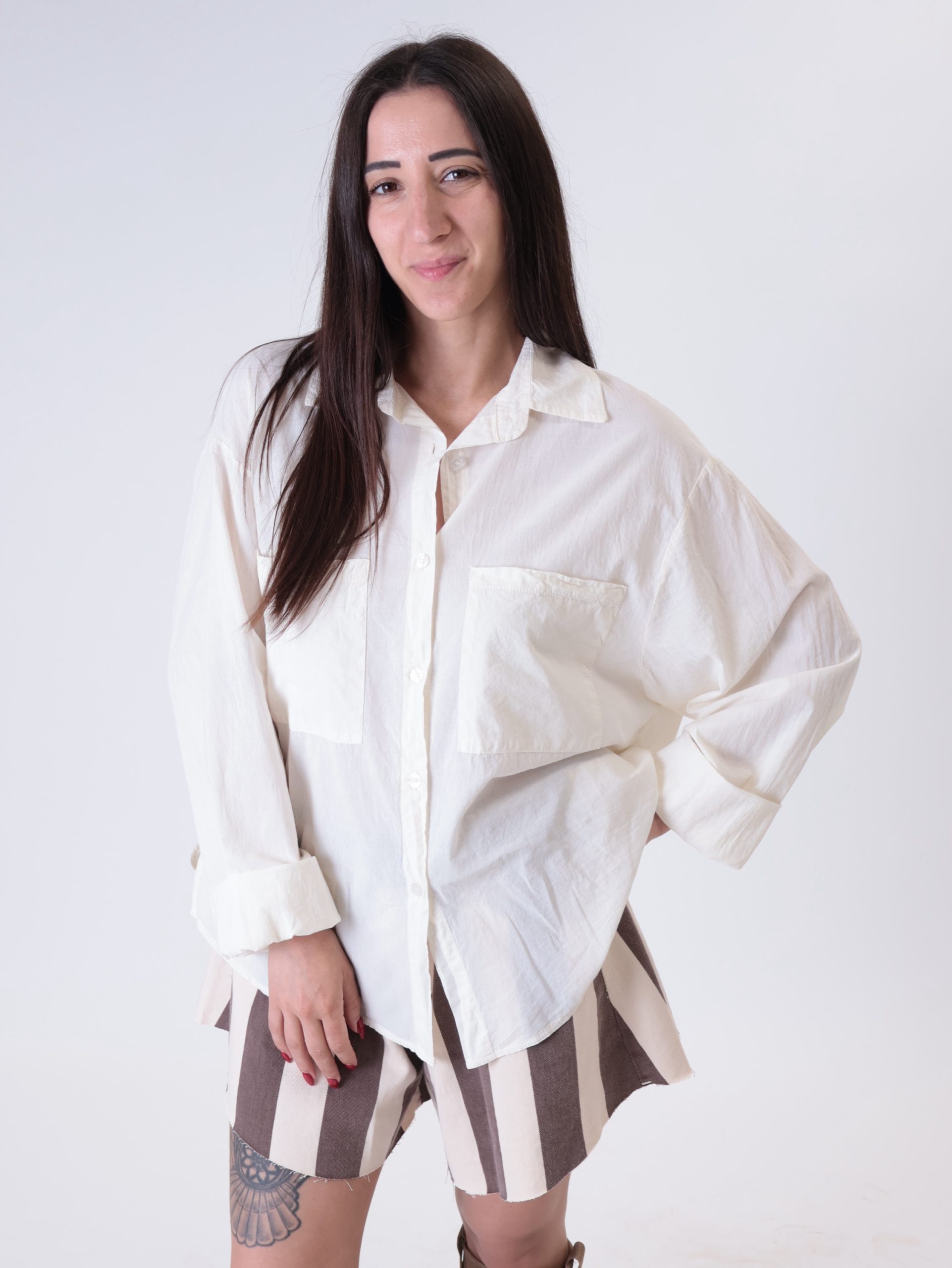 Camicia mussola burro