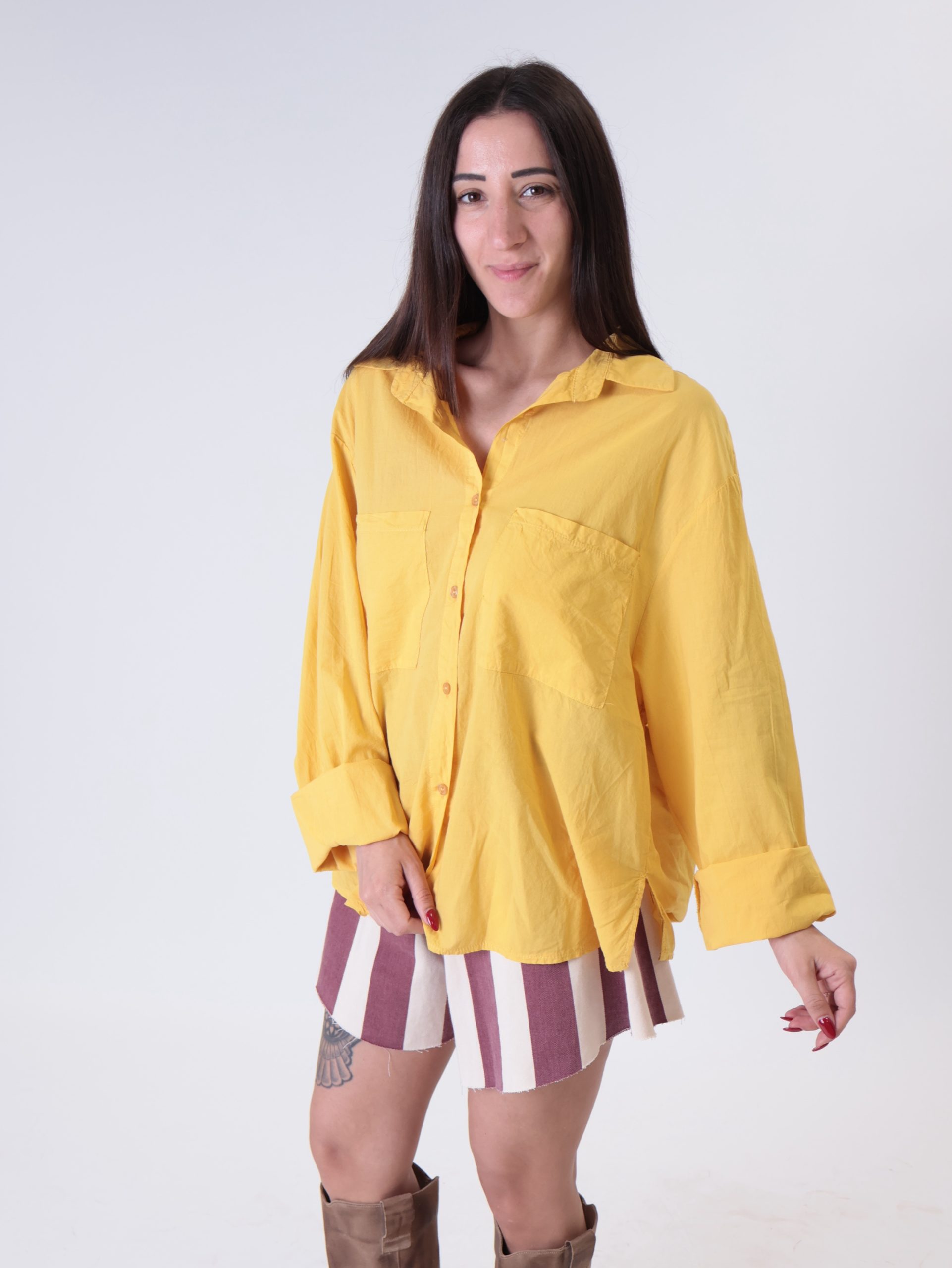 Camicia mussola giallo