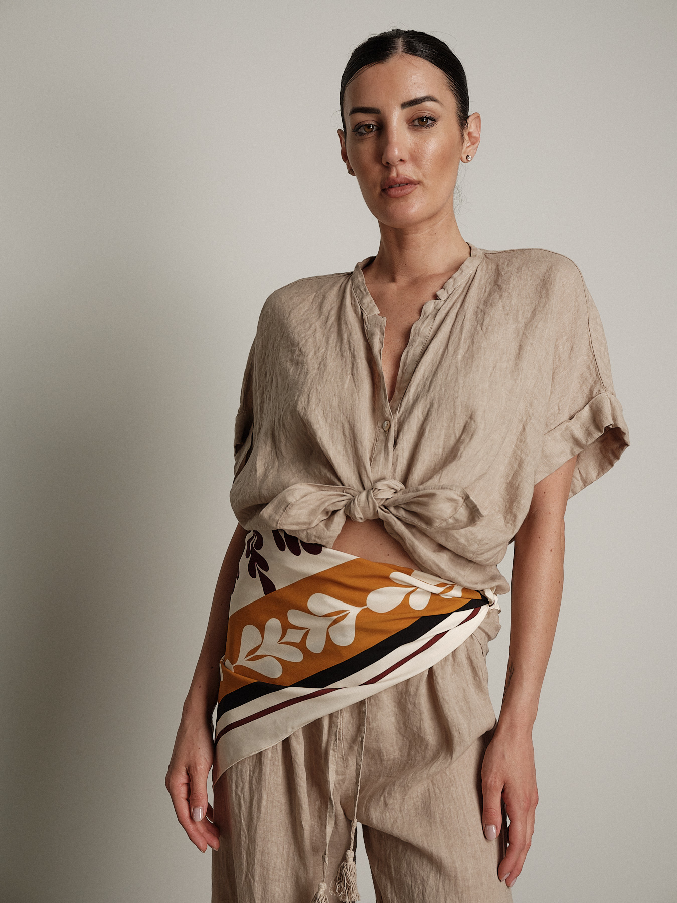 foulard ocra panna
