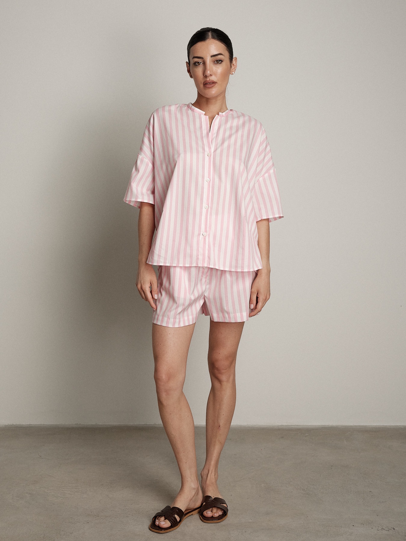 Camicia Sand riga rosa