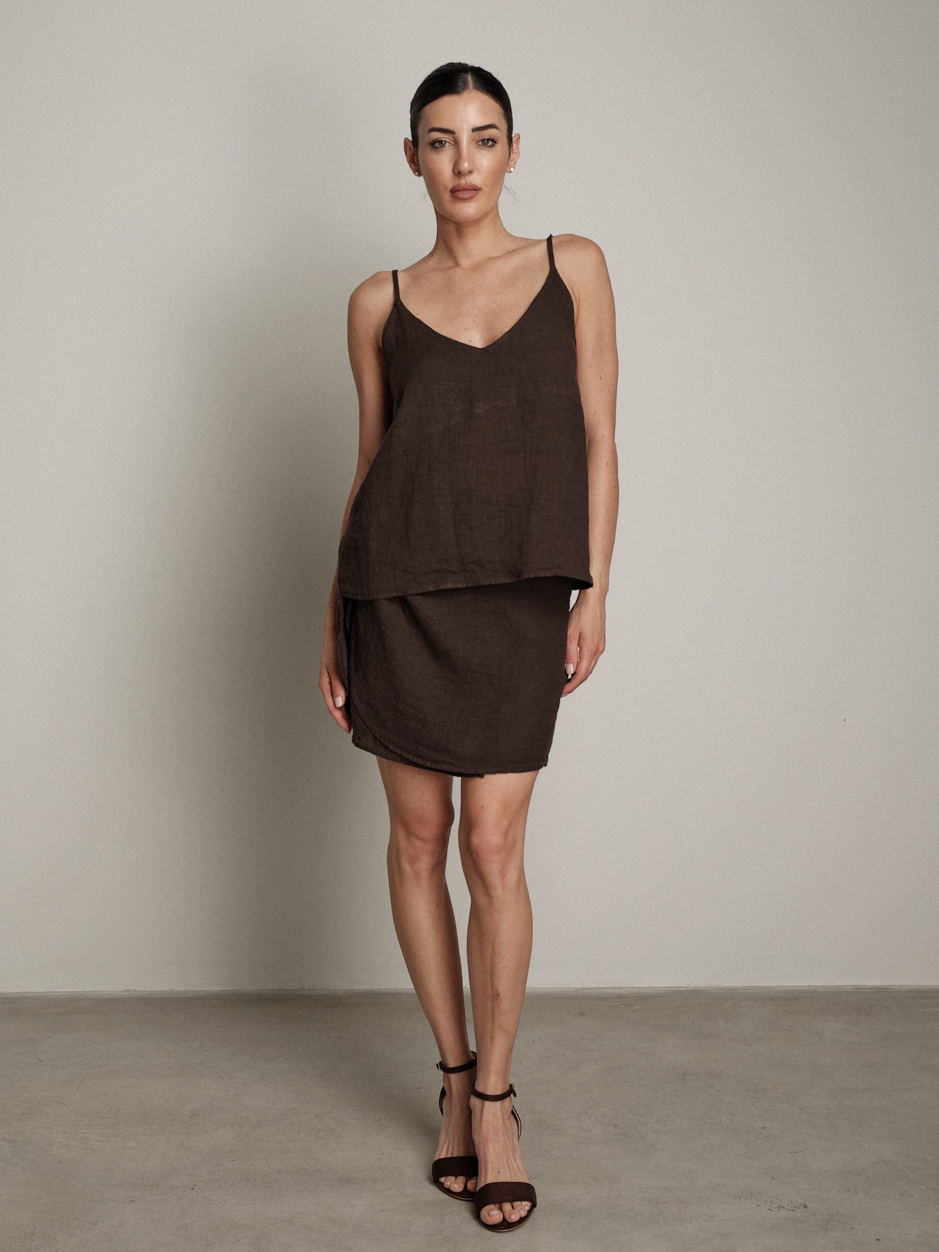 Top in lino moro
