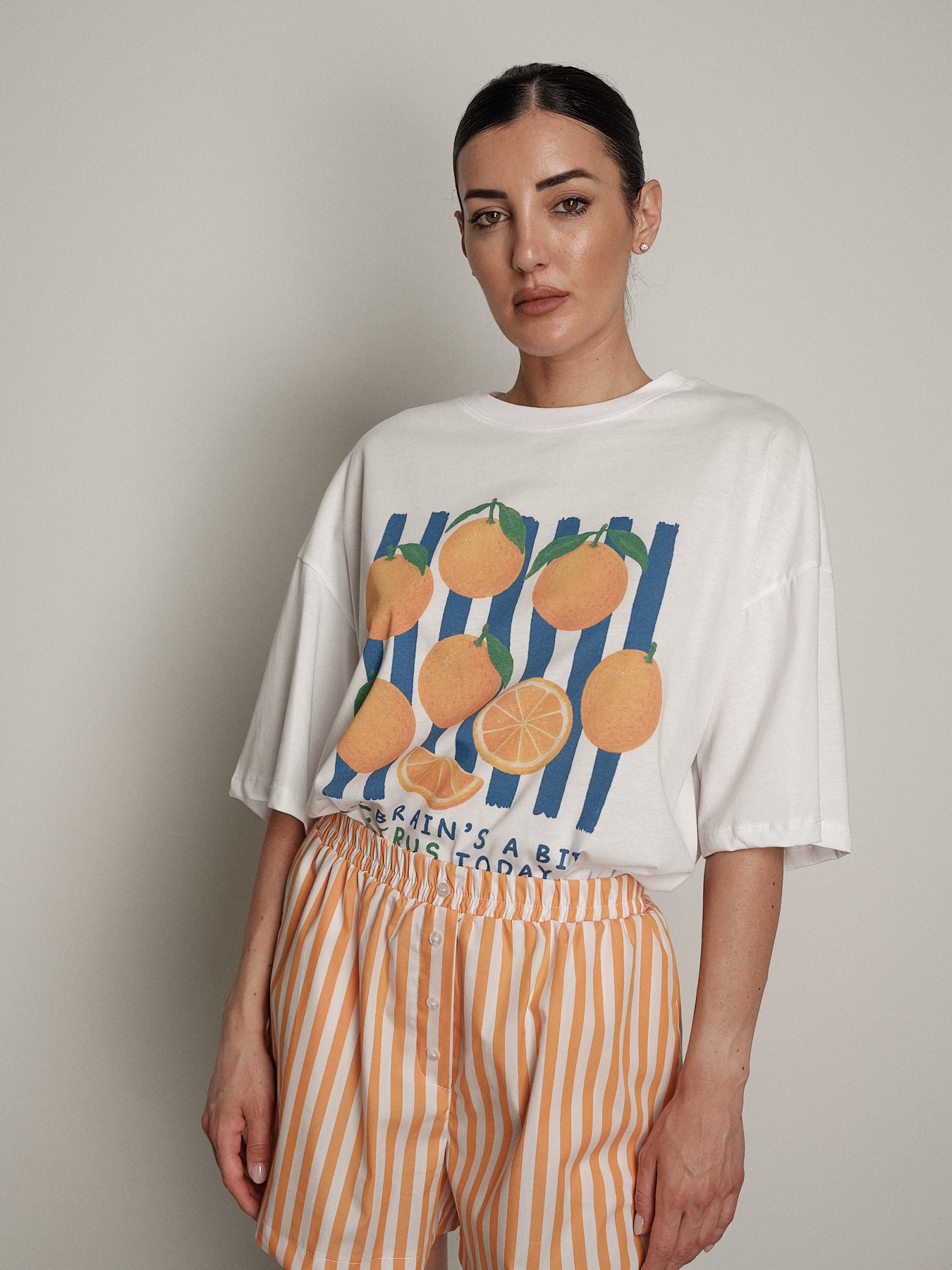 Completo frutta t-shirt + shorts arancia