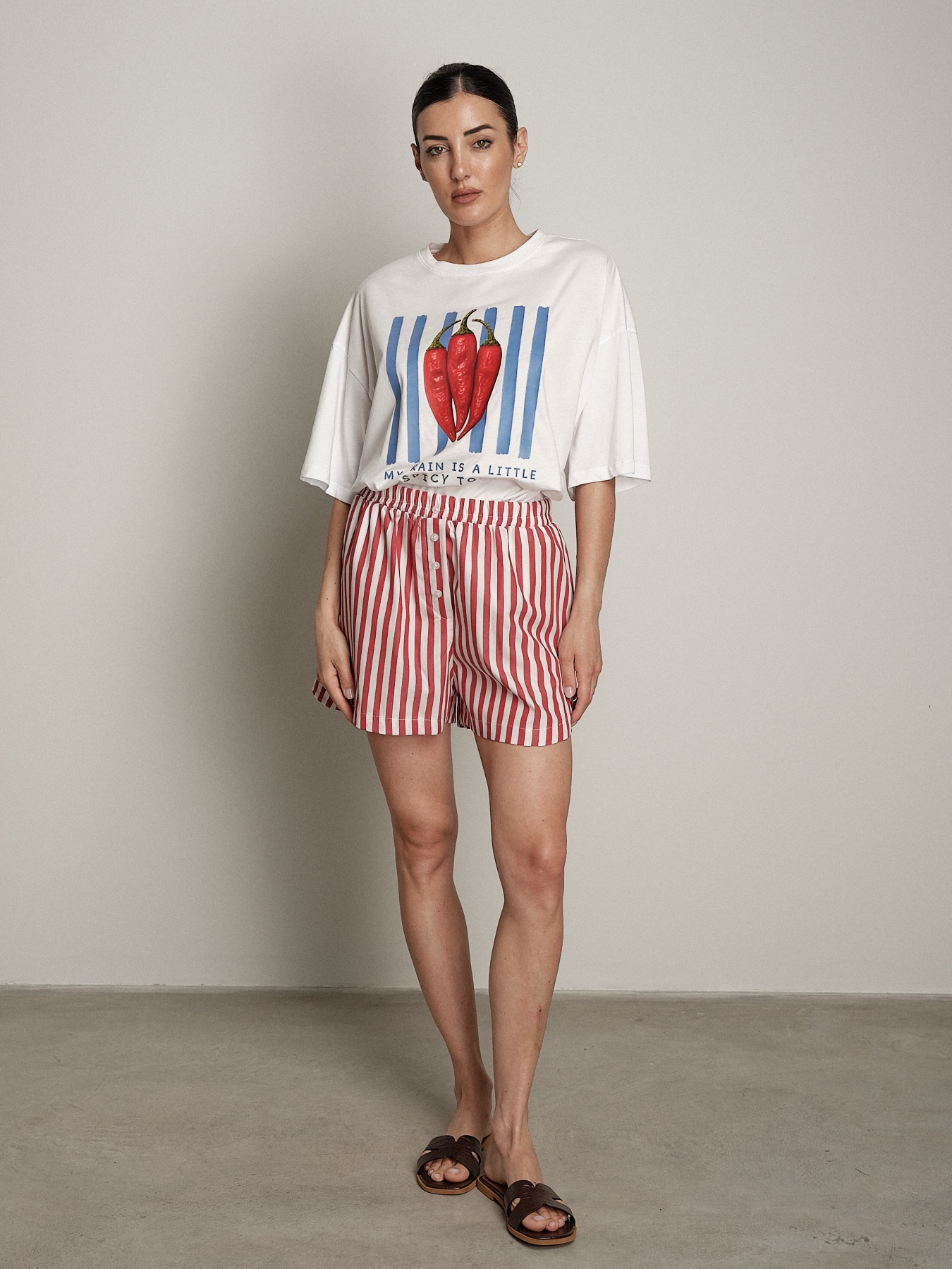 Completo frutta t-shirt + shorts peperoncino