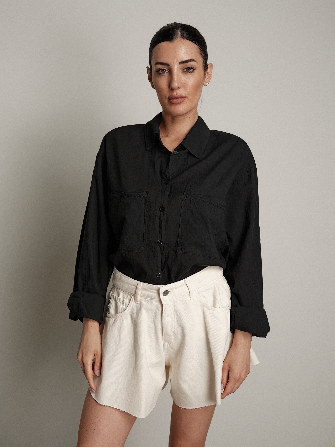 Camicia mussola nera