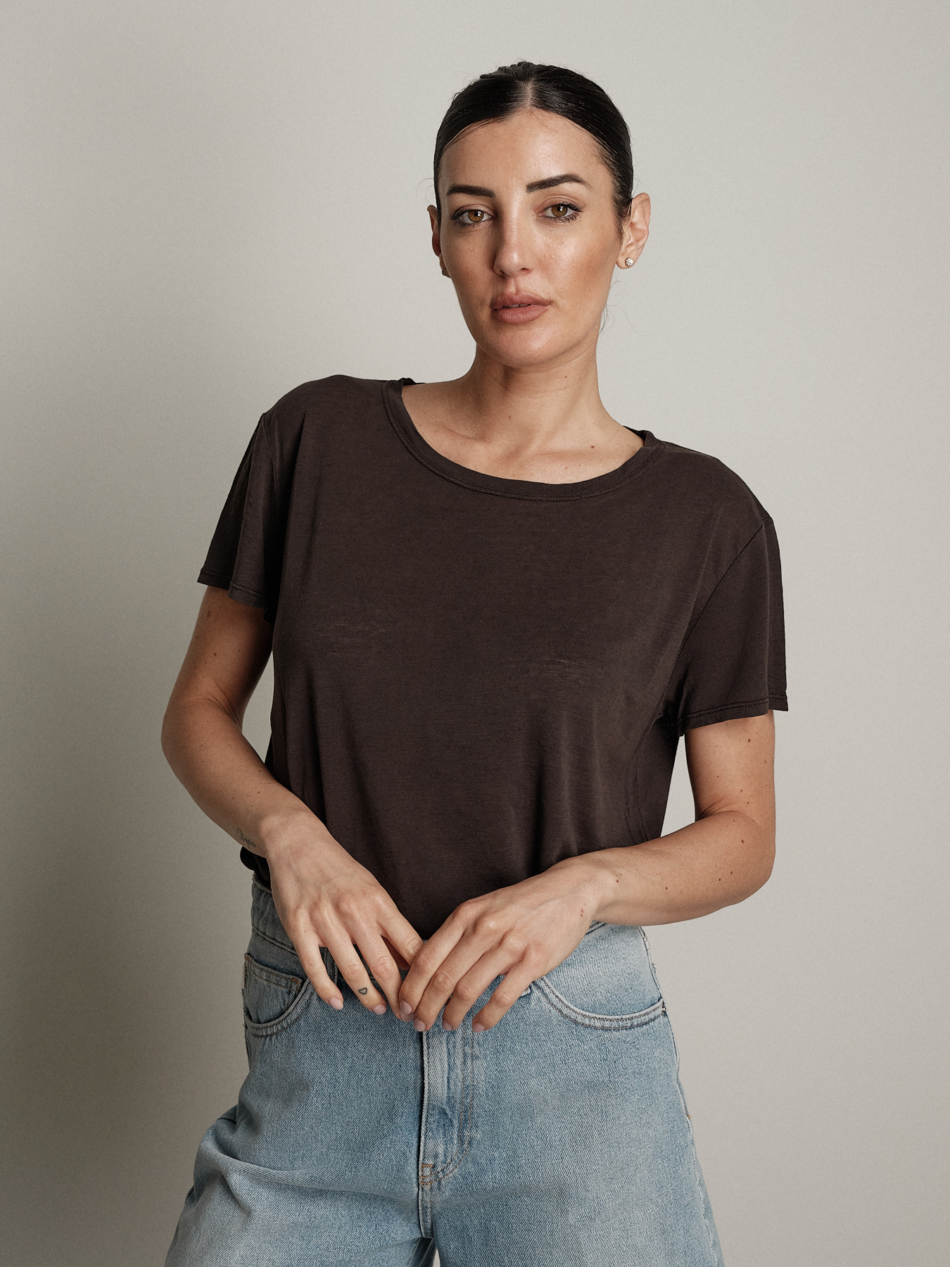 T-shirt girocollo lino (colori all'interno) PREORDINE 22/06 BIANCO