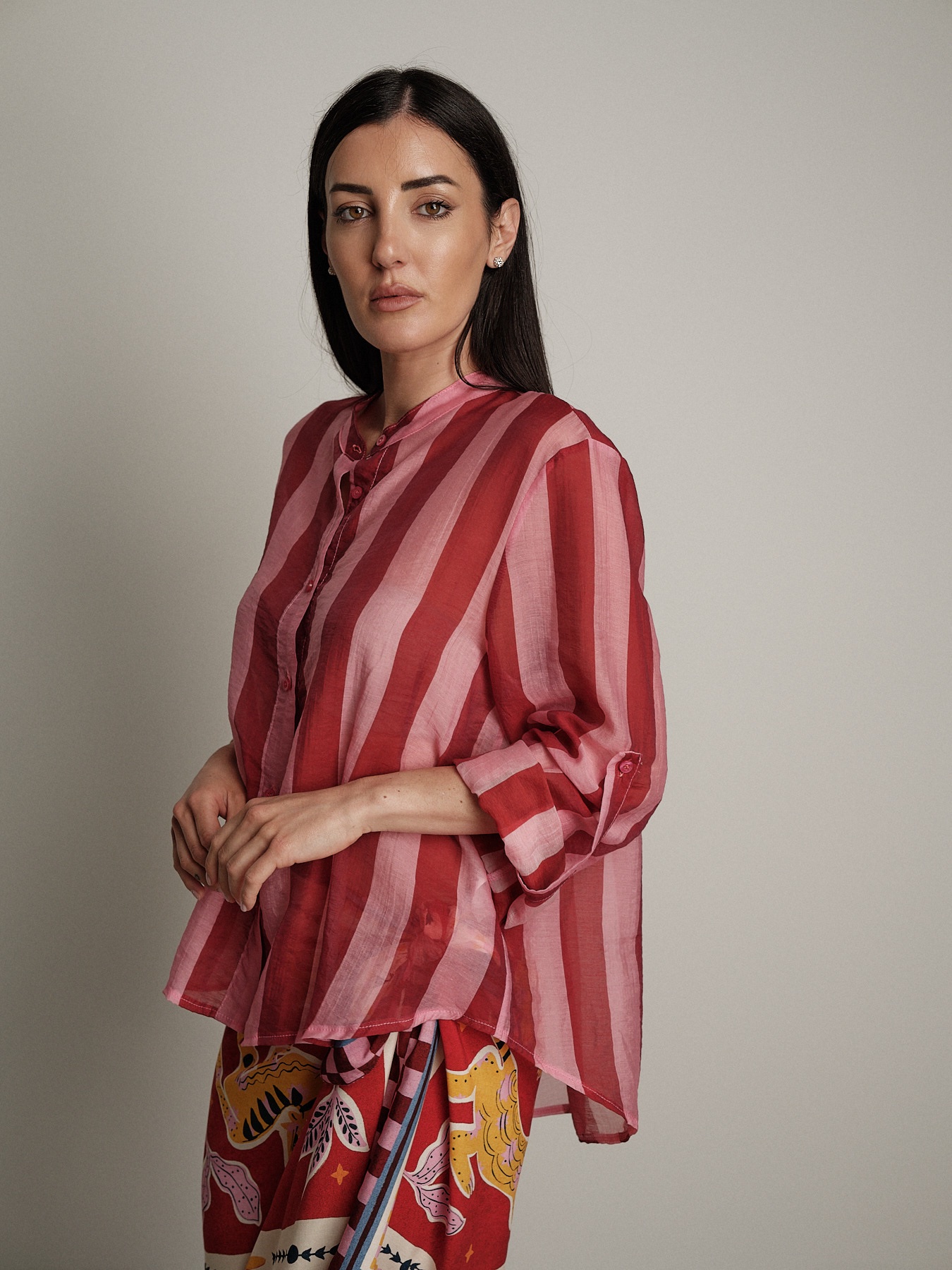 Camicia "virale" rossa/fucsia