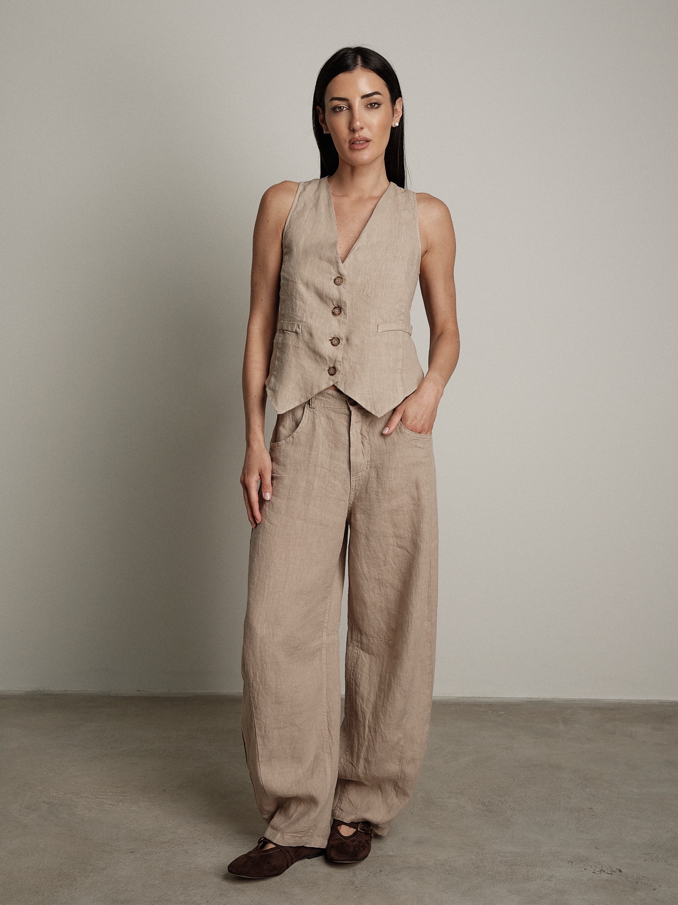 Pantalone Aurora barrel sabbia