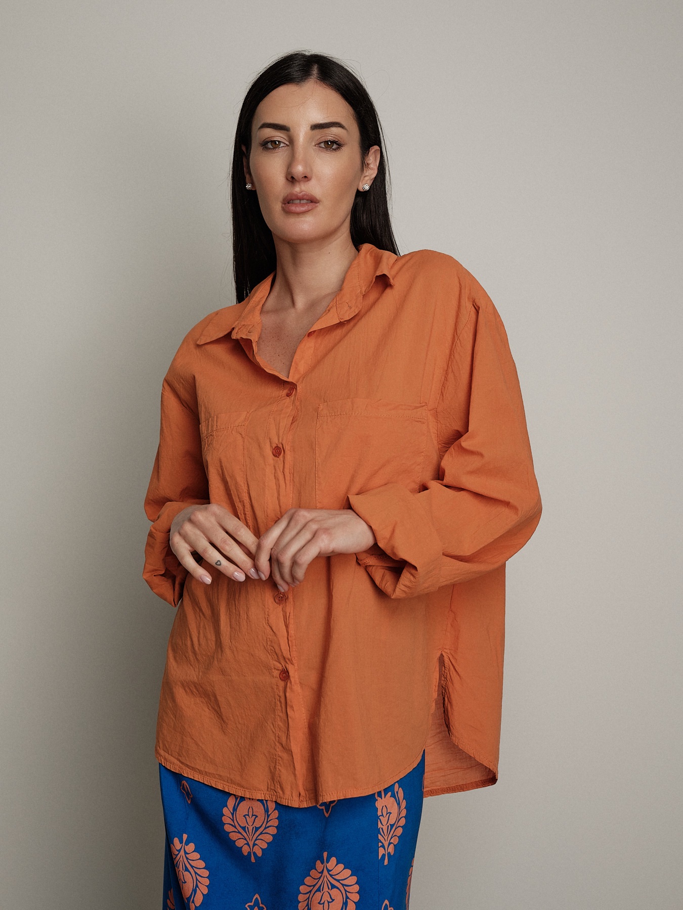 Camicia mussola arancio PREORDINE 22/06