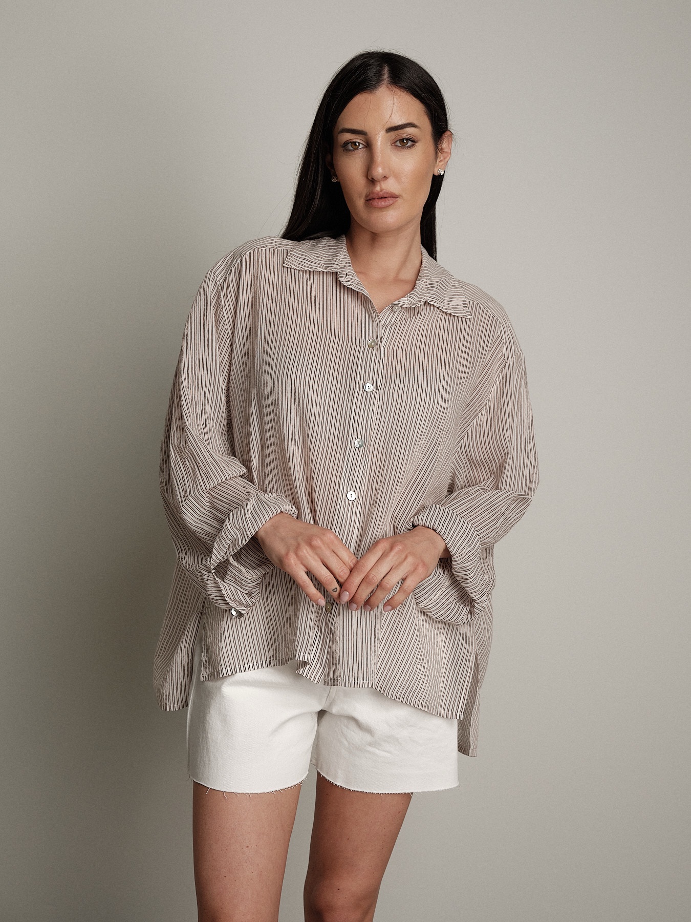Camicia Cora cioccolato PREORDINE TG. S 15/06