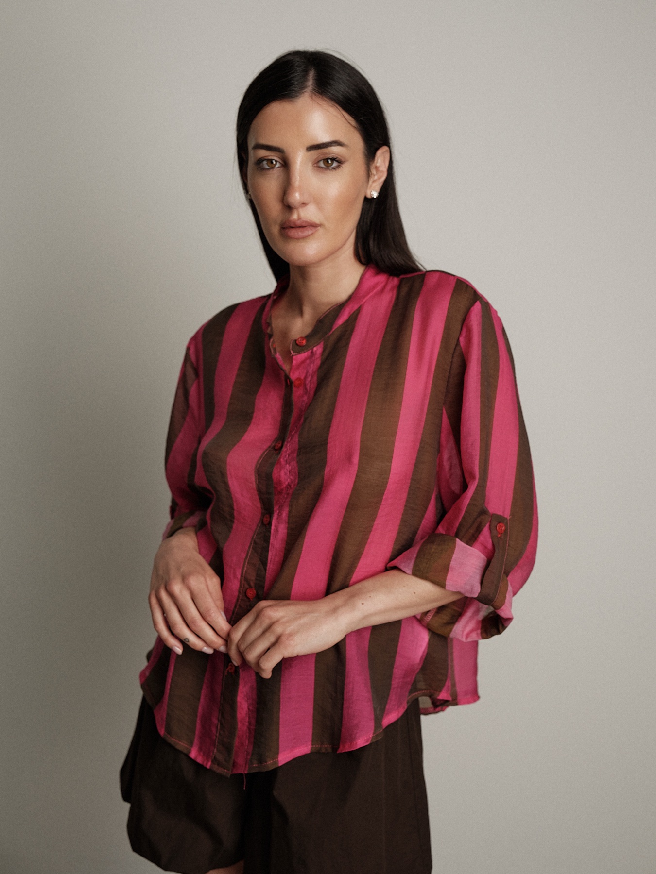 Camicia "virale" fucsia/moro PREORDINE 17/06