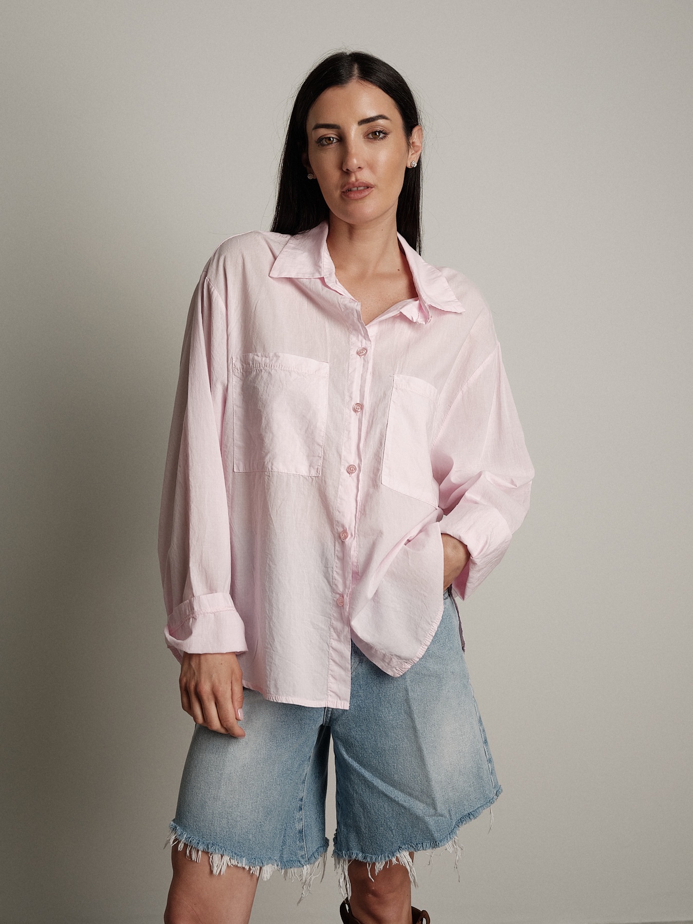 Camicia mussola rosa PREORDINE 19/06