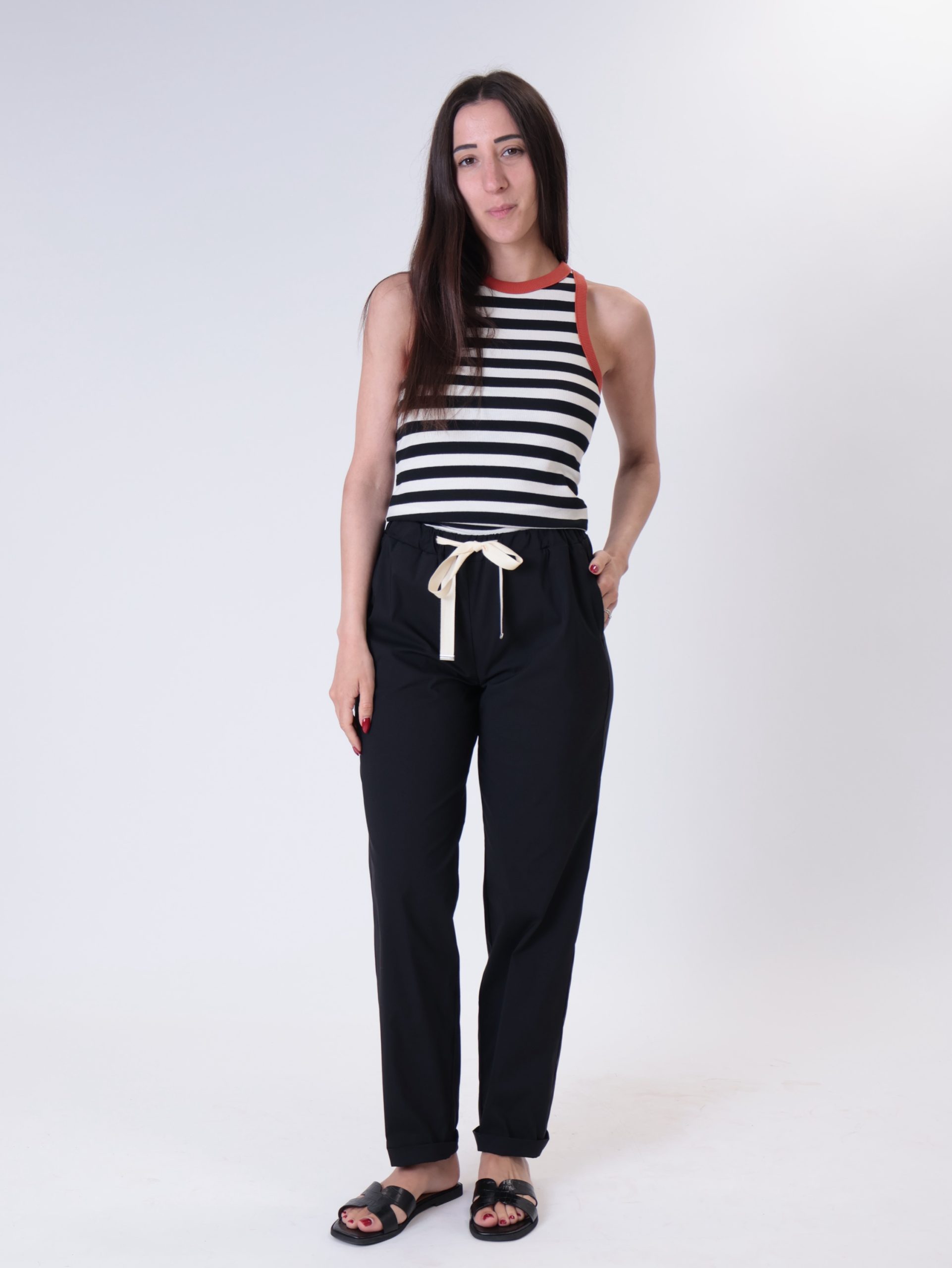 Pantalone coulisse leggero nero