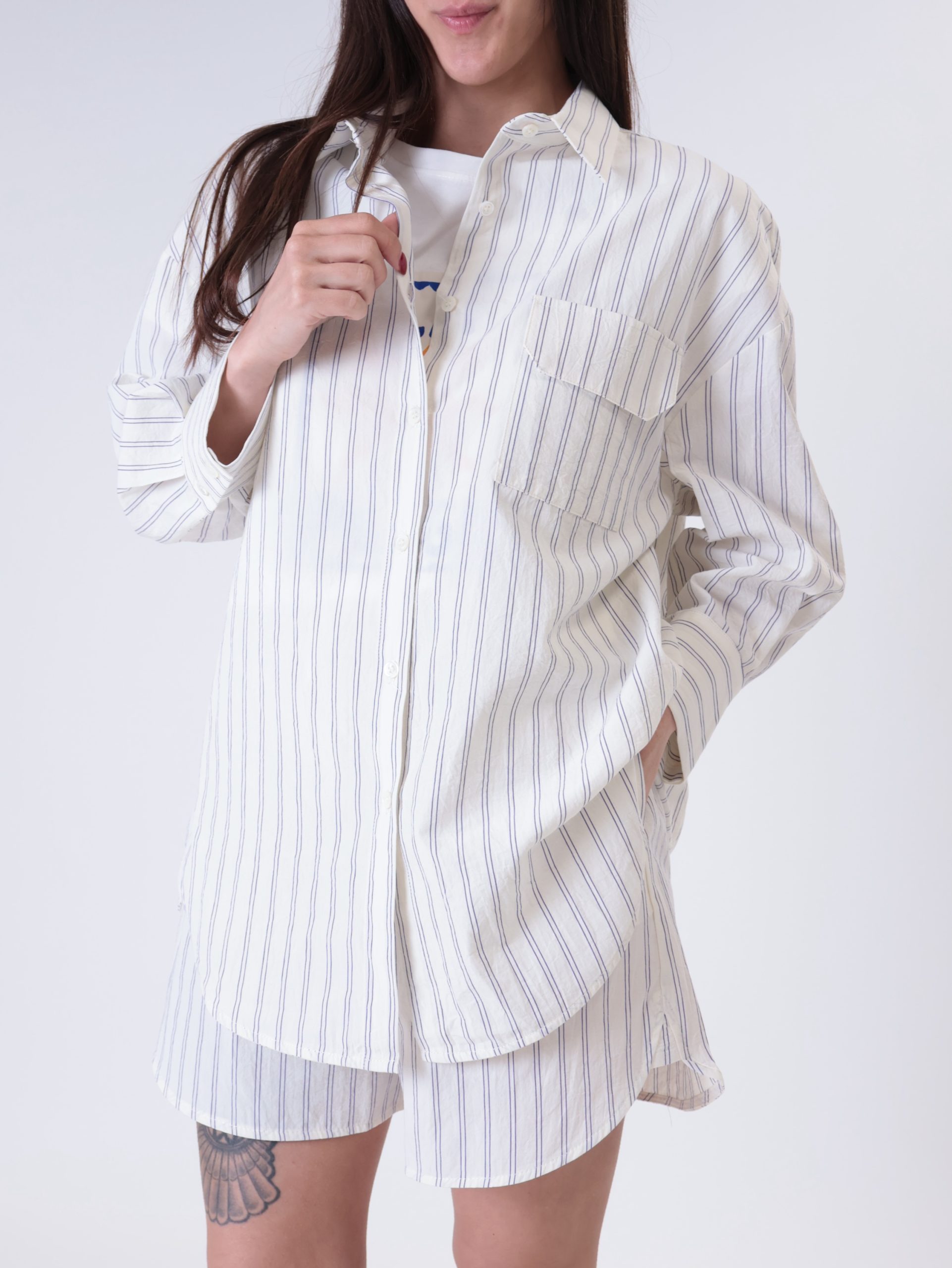 Camicia Anna riga bianca
